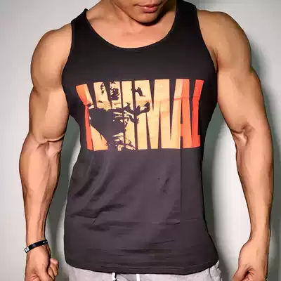 Muscle male brother gym sports fitness clothes large size professional running basketball I-shaped vest waistcoat spring and summer