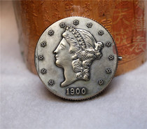 Retro old-fashioned wind-up pure copper silver-plated mechanical pocket watch hanging watch Roman dial embossed queen prop collection