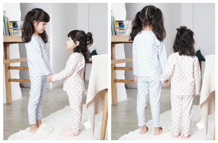 18 hạt mới lilysly trai và gái đồ lót đặt bông Mo quần áo mùa thu trẻ em quần áo da shop thời trang trẻ em
