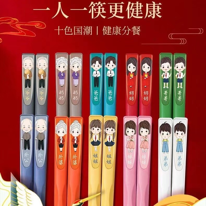 High-End Alloy Chopsticks, Family-Friendly, Chinese Style, for Parents, Household Use, High-End, One Pair Per Person, Mold-Resistant, Non-Slip, High Temperature Resistant High-End Alloy Chopsticks, Family-Friendly, Chinese Style, for Parents, Household Use, High-End, One Pair Per Person, Mold-Resistant, Non-Slip, High Temperature Resistant