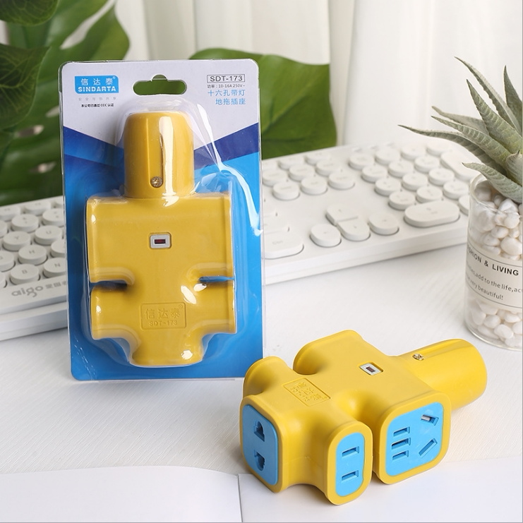 Wireless high-power 10A16A plug-in anti-drop explosion-proof ground drag industrial plug-in socket is not broken without wire wiring board