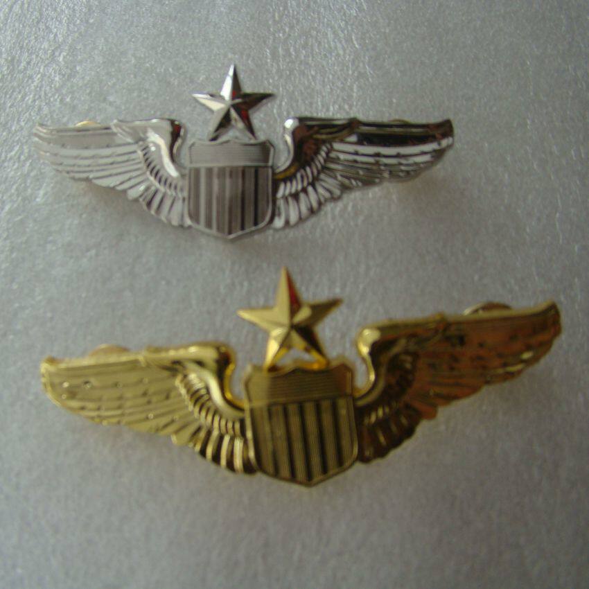 American Air Class Flight Chapter Chest Chapter Skills Chapter Metal Badges Golden Silver Color
