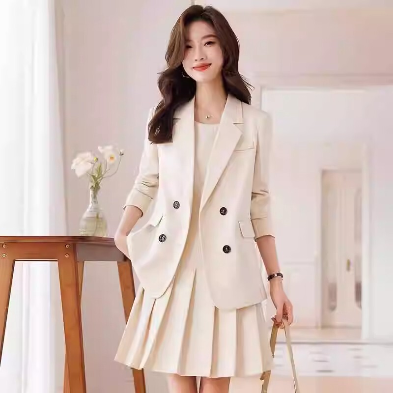 Celison Kloe Elegant High-End Goddess-Style Suit Fashion Set Blazer Dress for Spring and Autumn