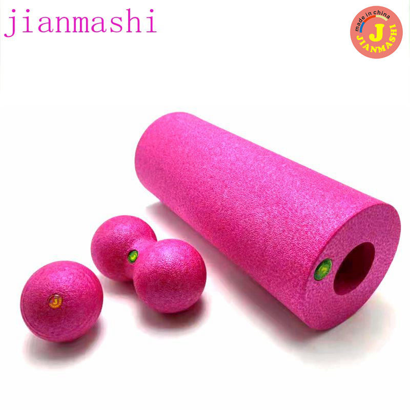 JIANMASHI fascia ball set mini muscle relaxation yoga column foam shaft peanut ball high hardness roller