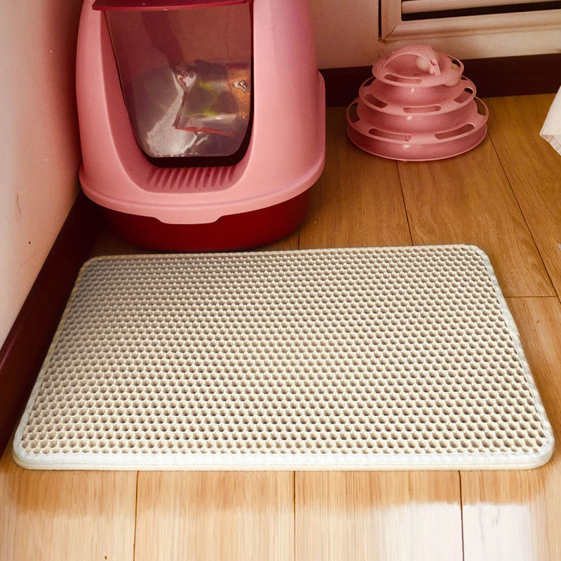 Cat sand cushion anti-out double layer control sand board Sand Mat Cat Litter Basin Mat Cat Toilet Rub foot pad Anti-splash pad Large number