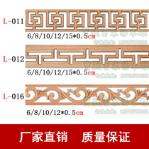 Chinese hollow carved solid wood line ceiling decoration wood line edge European TV background wall border line