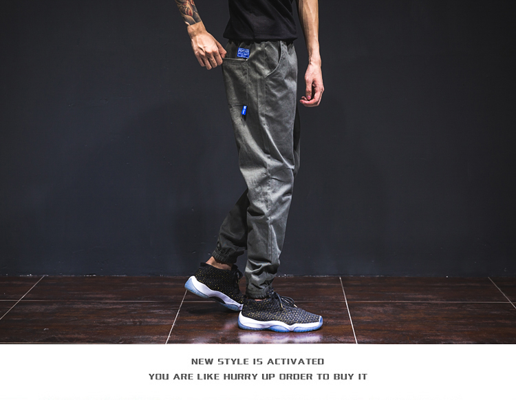 Phù hiệu thương hiệu Tide gốc overalls nam mùa thu và mùa đông quần thể thao nam