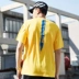 Cặp đôi FNNKA Harajuku OVERSIZE lỏng lẻo áo thun ngắn tay nam chết thương hiệu thủy triều rơi vai áo cotton cổ tròn áo phông nam tay ngắn cổ trụ Áo phông ngắn