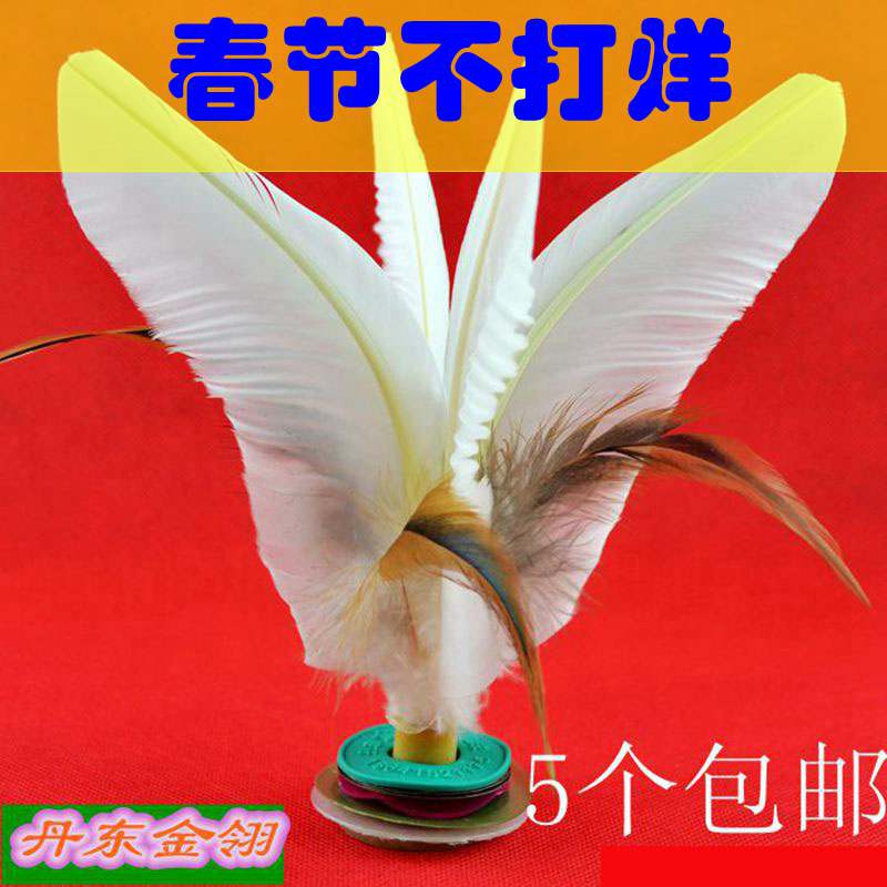 Dandong Golden Plume Brand Adult Competition Fitness Training Shuttlecock Children's Primary School Students Kindergarten Chicken Feather Shuttlecock Big White Shuttlecock