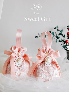 Wedding Candy Box Wedding Candy Bag Wedding Portable Candy Gift Box Folding-Free High-End Gift Engagement Fresh