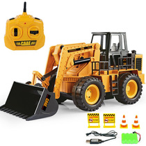 Children remote control bulldozer Rechargeable Engineering Car Simulation Shovel Car Model Toy Digger Boy Birthday Present
