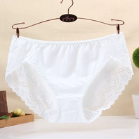 Đồ lót nữ Chất liệu cotton nữ không có dấu vết ở eo bằng vải cotton thắt lưng hông trắng căng thoáng khí cỡ lớn đồ lót hình tam giác quan lot nu dang dui