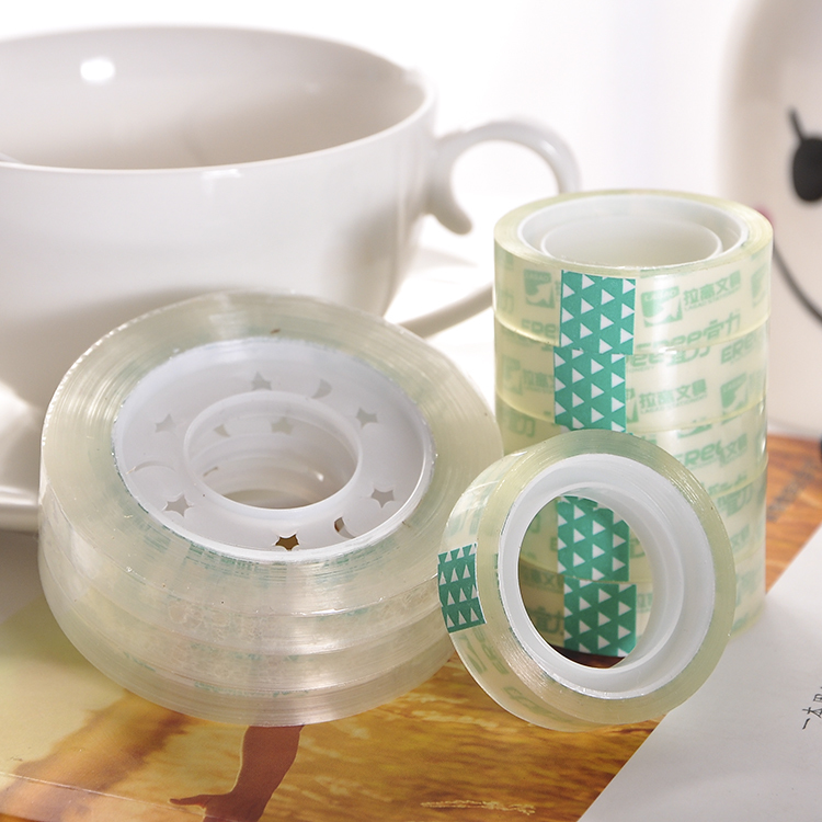 Transparent tape Small tape Transparent tape Small tape Office stationery tape Special sticky wide 1 2cm long 46 meters large roll