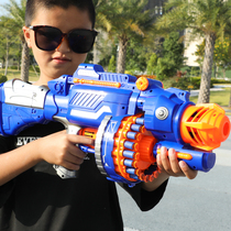 Childrens electric toy gun connected to soft bomb emulation to eat chicken equipped with full set of suction cups Large size Gatlin Heavy Machine Boy