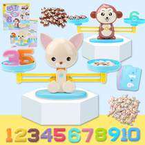 Puppy Digital enlightenment Frog monkey balance scale Math early education Childrens puzzle Parent-child interactive board game toy