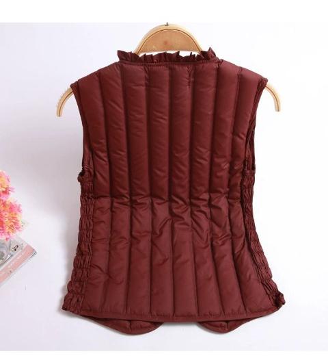 Mùa thu và mùa đông phụ nữ liền mạch chống khoan nhẹ thon gọn eo thon co giãn ấm áp 90 xuống vest vest áo khoác lông nữ