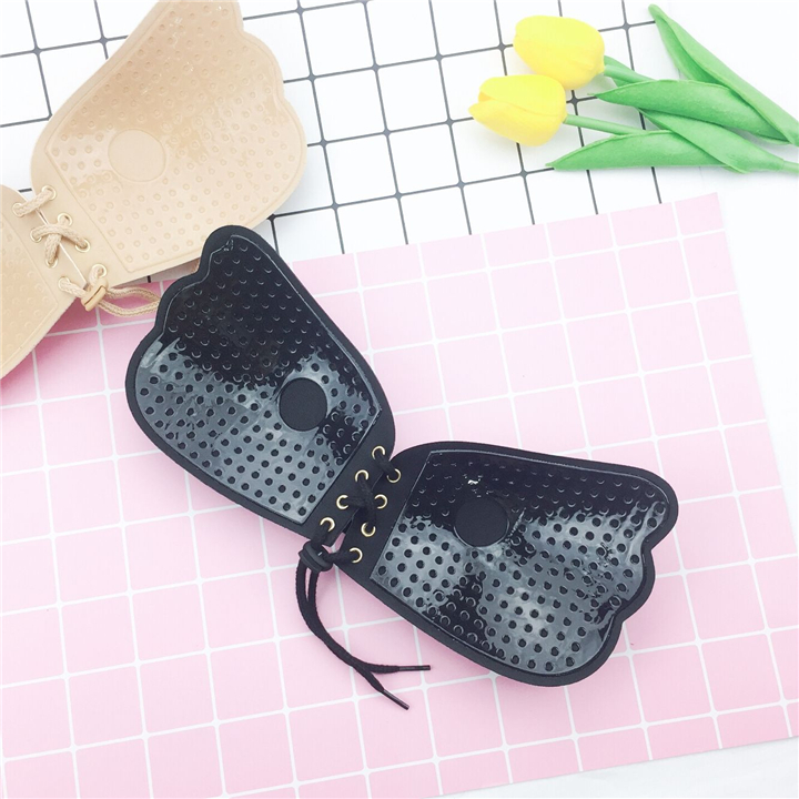 Váy cưới độn ngực tập hợp váy dày chống trượt trên hỗ trợ núm vú ngực nhỏ áo ngực vô hình với đồ lót nữ nubra đồ lót