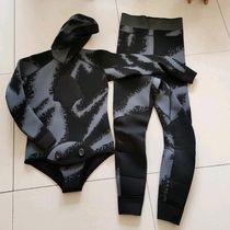 Imported couple diving suit split wet suit original long-sleeved trousers hooded cold-proof thermal insulation set fishing and hunting free diving