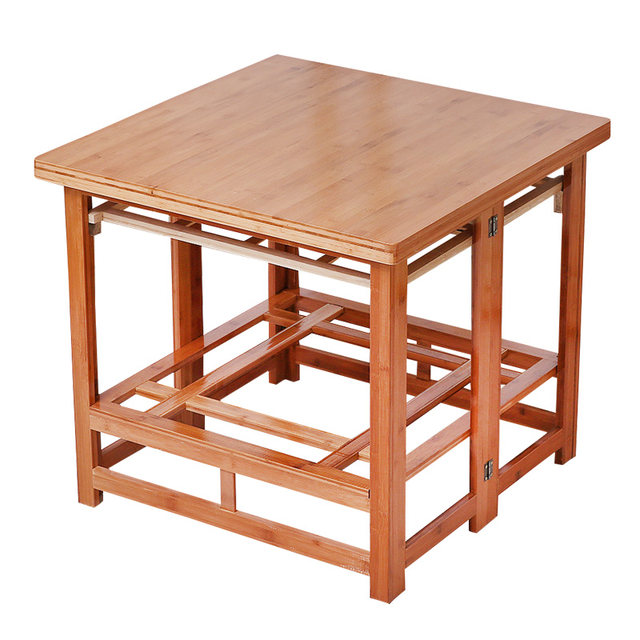 Fire table household foldable winter multi-functional heating table 75 solid wood fire rack square fire rack