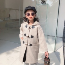 2022 girls autumn and winter new foreign pistachio fur baby Han version winter clothing children thickened warm coat children clothing