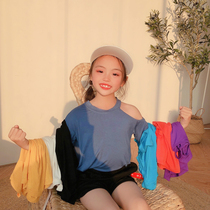 Zhang Ma Girl Girl Bao Qing Cool And Breathable Short Sleeve T Shirt Cotton Summer Dress New Baby Casual Pure Color Round Collar Cover Head