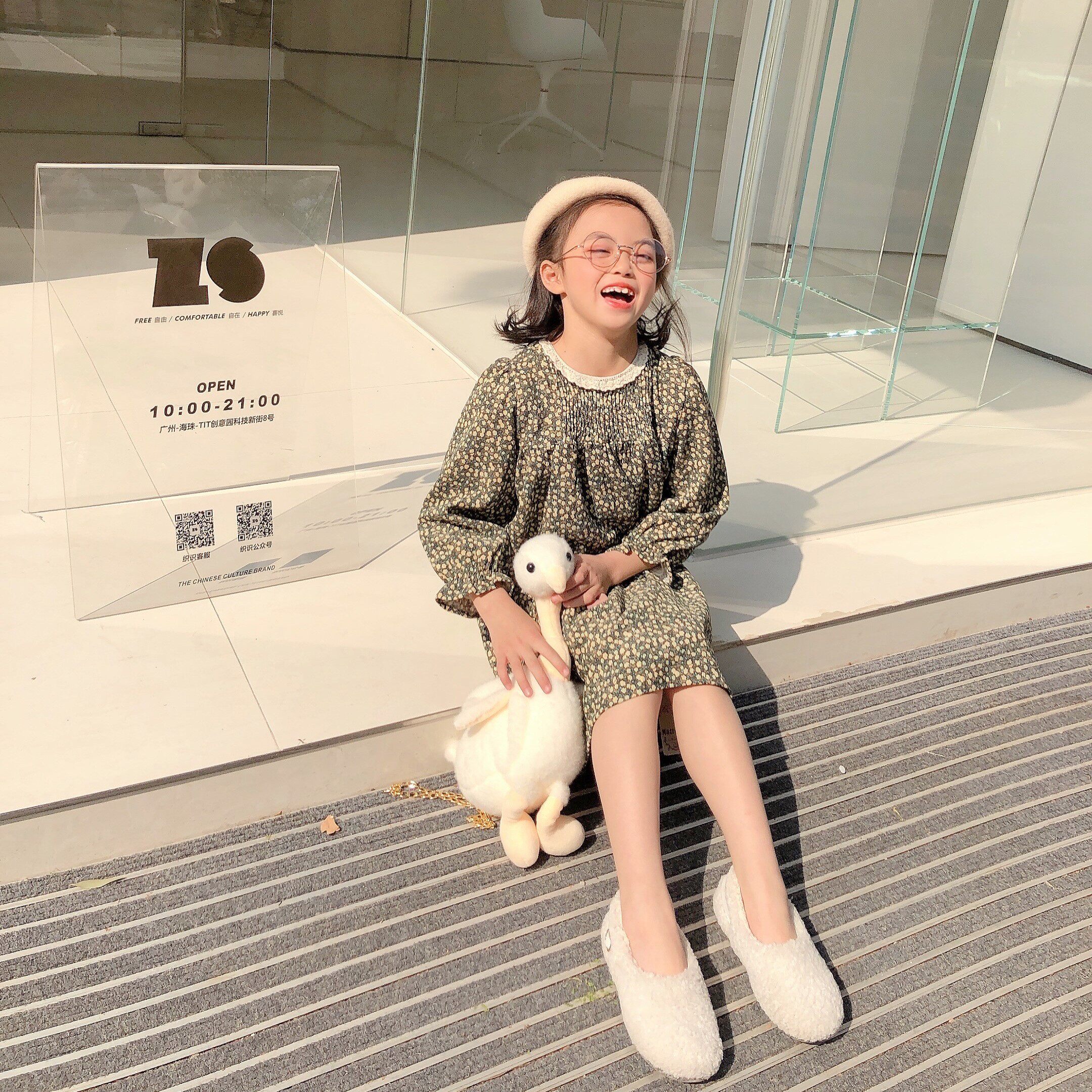 Girl Foreign Dress 2022 Spring Winter Dress New Korean Version Plus Suede Children Suit Foreign Pie Princess Dress Baby Skirt