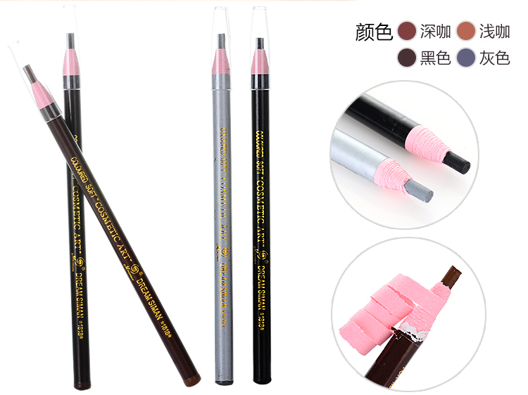 Bút chì kẻ lông mày không thấm nước và thấm mồ hôi lâu không nở Hàn Quốc Từ lông mày bút chì kẻ mắt màu đen nâu xám kéo kẻ mắt - Bút chì lông mày / Bột / Stick cây kẻ chân mày