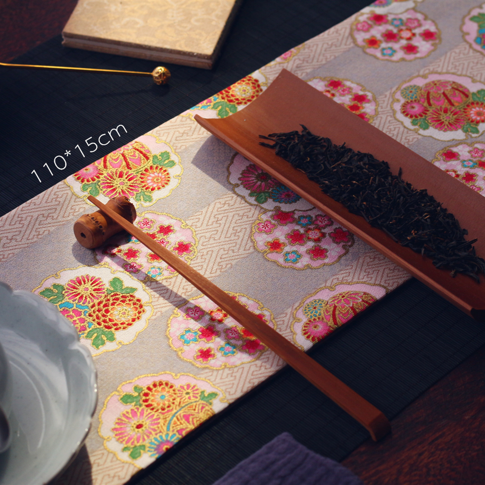 Retro ethnic style Japanese classical Zen tea ceremony tea cloth Chinese table mat table flag tea table cloth ruyi cloth fragrant mat