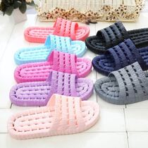 Hotel bathroom summer sandals plastic men and women in the hotel drag sandals home hollow bath non-slip