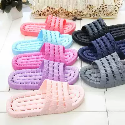 Hotel bathroom summer sandals plastic men and women in the hotel slippers home hollow bath non-slip