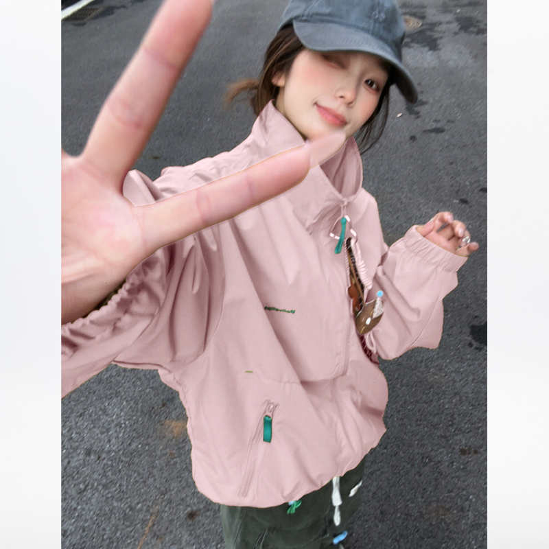 Jeep Women's Jacket Spring and Autumn 2026 New Outdoor American Style Stand Collar Baseball Jacket Sports Jacket Windbreaker