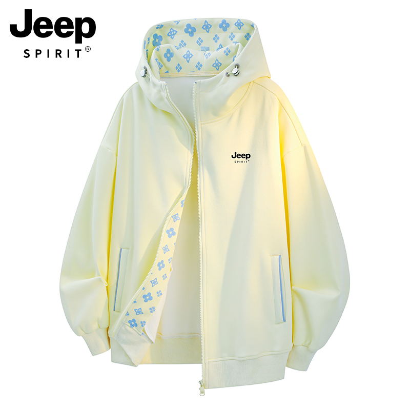 Jeep Women's Jacket 2026 New Spring Style for Petite Figures, Lazy Style, Korean Exquisite and Beautiful High-End Early Spring Sweatshirt
