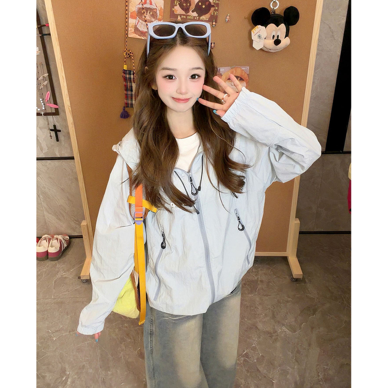 Jeep Blue Sun Protection Clothing for Women 2026 New Summer Dopamine Quick-Drying Thin Anti-Uv Loose Jacket