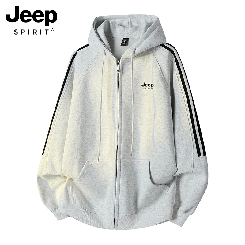 Jeep Hooded Sweatshirt for Women, Loose and Casual Style, 2026 New Spring and Autumn Collection, Petite American-Style Cardigan Top Jacket