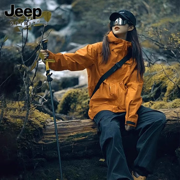 Jeep Yellow Jacket for Women 2025 New Three-In-One Windproof Mountaineering Clothing Xinjiang Sichuan Travel Outfit