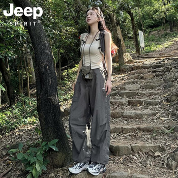 Jeep Quick-Drying Softshell Pants for Women 2025 New Summer Thin Style Petite Outdoor Hiking Trekking Paratrooper Cargo Pants