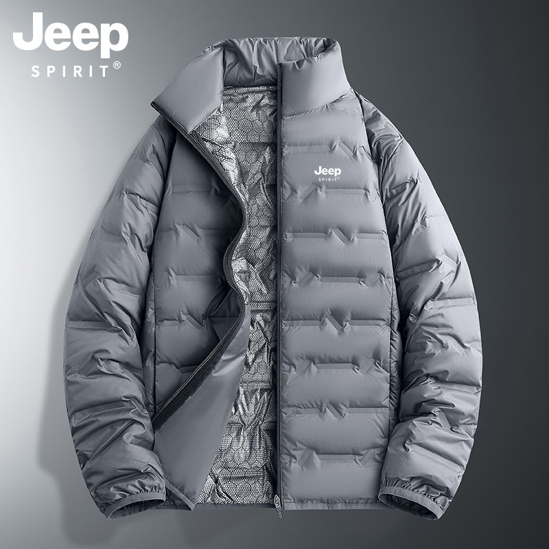 Легкая мужская куртка-пуховик JEEP, новинка 2025 года, осенне-зимняя молодежная ветрозащитная и теплая мужская куртка на подкладке