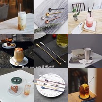 304 Stainless steel straw Creative titanium plated color straw Golden milk tea straw Metal straw ins High face value