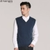Di kangra / Dekai Jia cashmere vest mỏng kinh doanh áo len giản dị cổ chữ V không tay chạm đáy áo len nam - Áo len Cashmere áo khoác nam Áo len Cashmere
