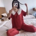 Đồ ngủ cho bà bầu mùa xuân và mùa hè mỏng phương thức cho con bú đồ ngủ sau sinh quần áo giam giữ sau sinh quần áo mùa hè cho con bú quần áo dịch vụ tại nhà - Giải trí mặc / Mum mặc Giải trí mặc / Mum mặc