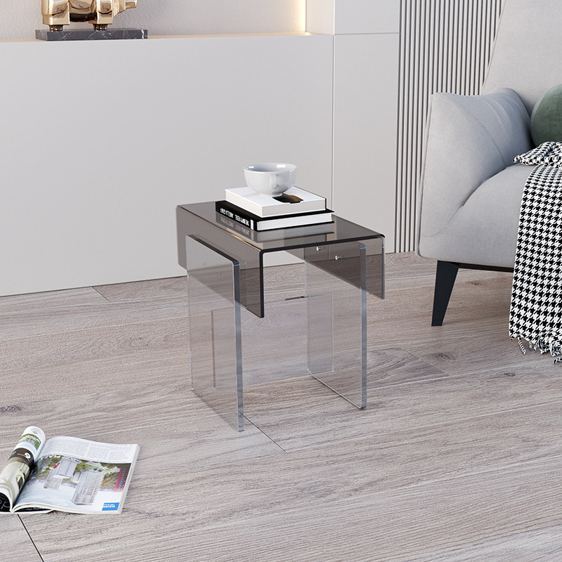 Acrylic extremely narrow light luxury new creative artistic sense designer corner a few living room model room sofa side a few cabinets