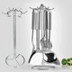 Kitchen storage rack kitchen utensils and spoons hanging rack spatula rack soup rack spoons shovel household hook rack floor-standing stainless steel storage