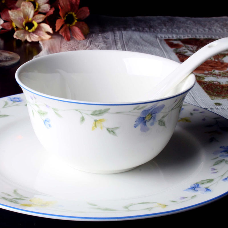 Vanres Dishwasher Is Suitable for Light Luxury and Simple Household Use, Multi-Person Bone China Plates, Dishes, and Tableware Sets with a Graceful and Elegant Design
