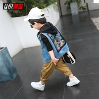 Áo vest bé trai mùa xuân và mùa thu Áo vest Hàn Quốc 3 tuổi 7 áo trẻ em áo sơ mi hoang dã 4 áo len trẻ em 5 thủy triều 6 áo gile bé gái hàng độc