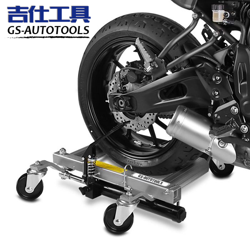 Heavy motorcycle rear wheel mobile locomotive displays rotating motorcycle rotating motorcycle vehicle universal hydraulic transfer