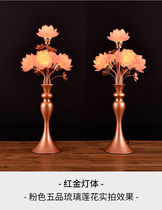 Glazed Lotus lamp Buddha for lamp Guanyin lamp Changming lamp Three items of five products Ruyi lanterns Buddha front for the lamp