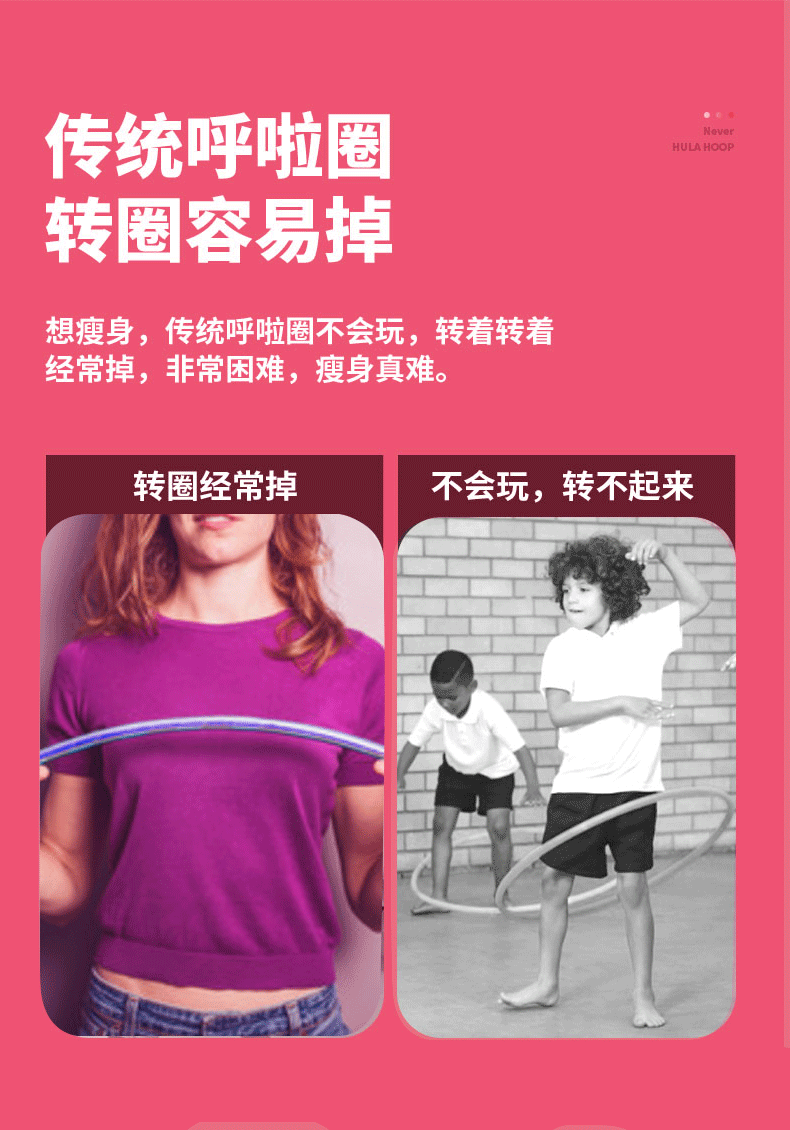 网红瘦腰神器 不会掉的电动智能呼啦圈 图4