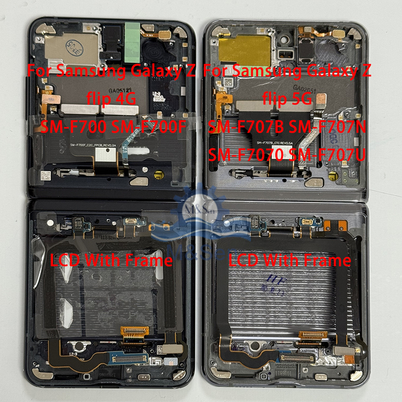 Original Suitable for Samsung Galaxy Z Flip 1 2 3 4 5 6 7 Screen Assembly with Frame