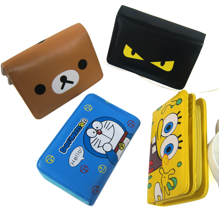 Cartoon coin purse male children's wallet girl hand holding multi-card purse bear little monster zipper coin purse