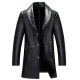 Haining Leather City Dad Men's Fur Fox Large Fur Collar Fur One-piece Genuine Jacket Plus Velvet Thickened Jacket